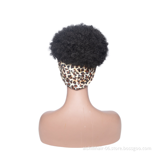 Aishili wholesale non slip wig Leopard headband Afro deep headband wigs for black women